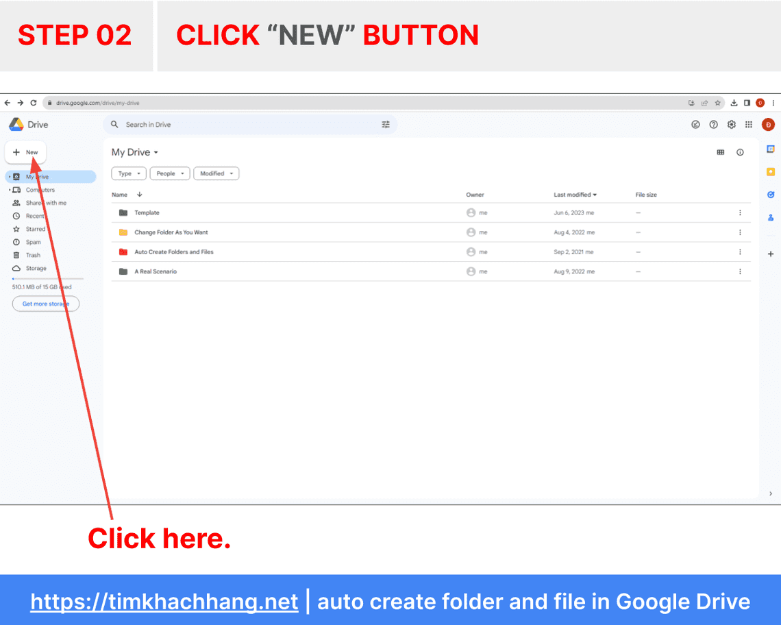 Click to "New" button